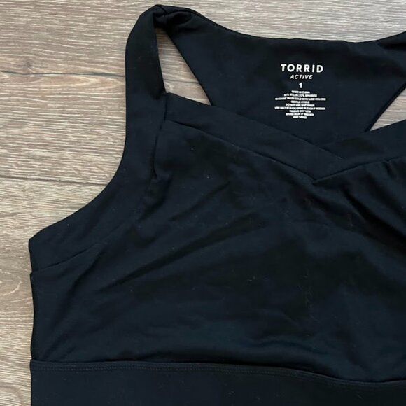 Torrid Active Black Wireless Non Padded Sports Athletic Bra Size 1 - Picture 3 of 16